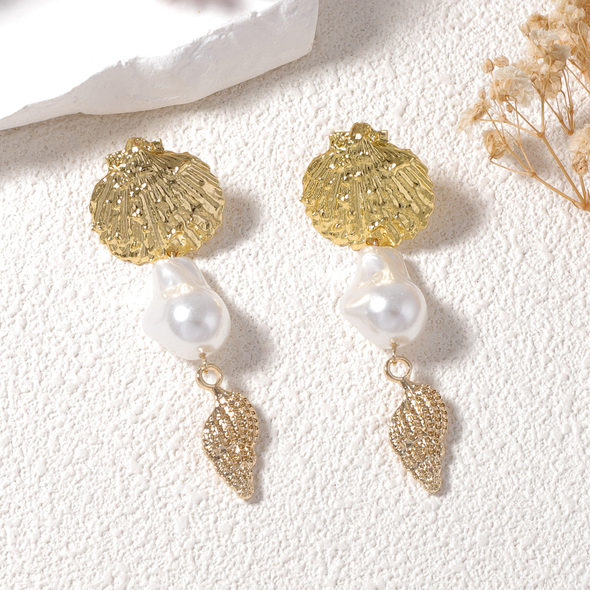 Delicate Artisan Pearl Earring