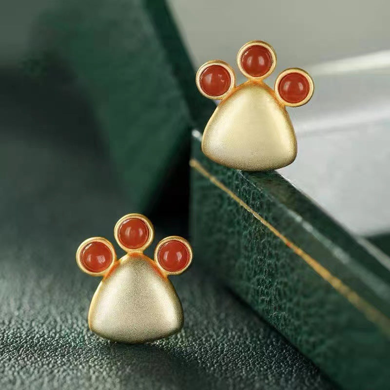 Vintage Handmade Gold Earring