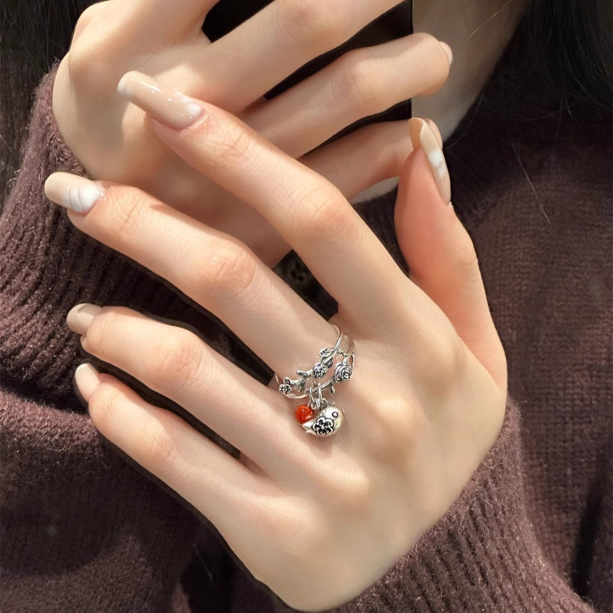 Delicate Artisan Silver Ring