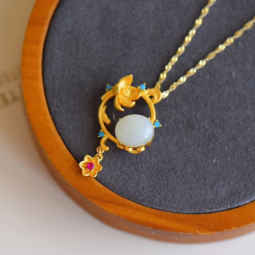Delicate Artisan Gold Pendant