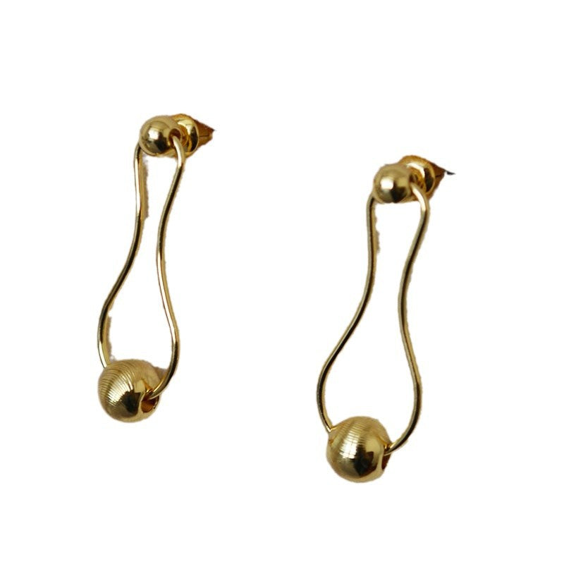 Delicate Artisan Gold Earring