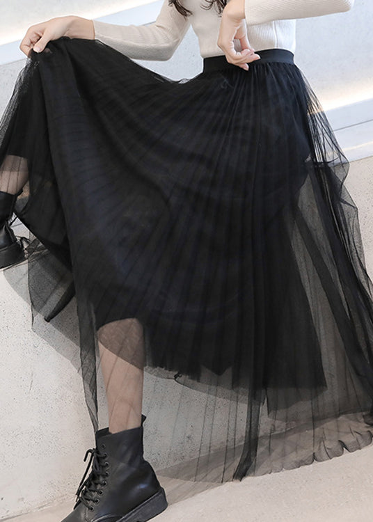 Organic Black Brief Circle Fall Skirt