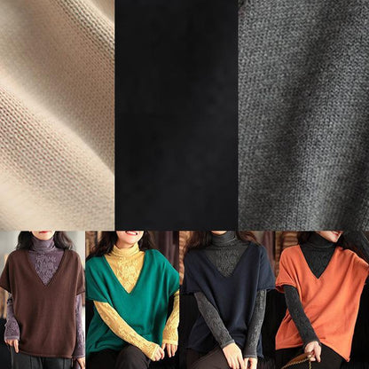 Organic V Neck Sleeveless Spring Clothes Wardrobes Orange Tops