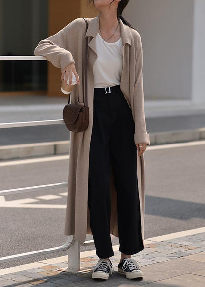 Oversized Knitwear Oversized Beige Patchwork Knit Coats