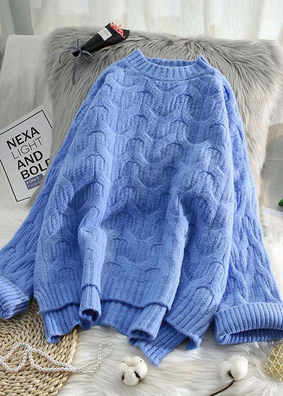 Oversized Spring Beige Knit Tops Oversized Low High Design Clothes