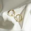 Single Gold Beaded Earrings
