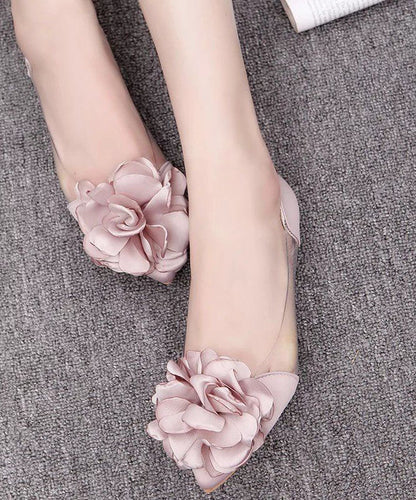 Pink Comfy Splicing Walking Sandals Pointed Toe