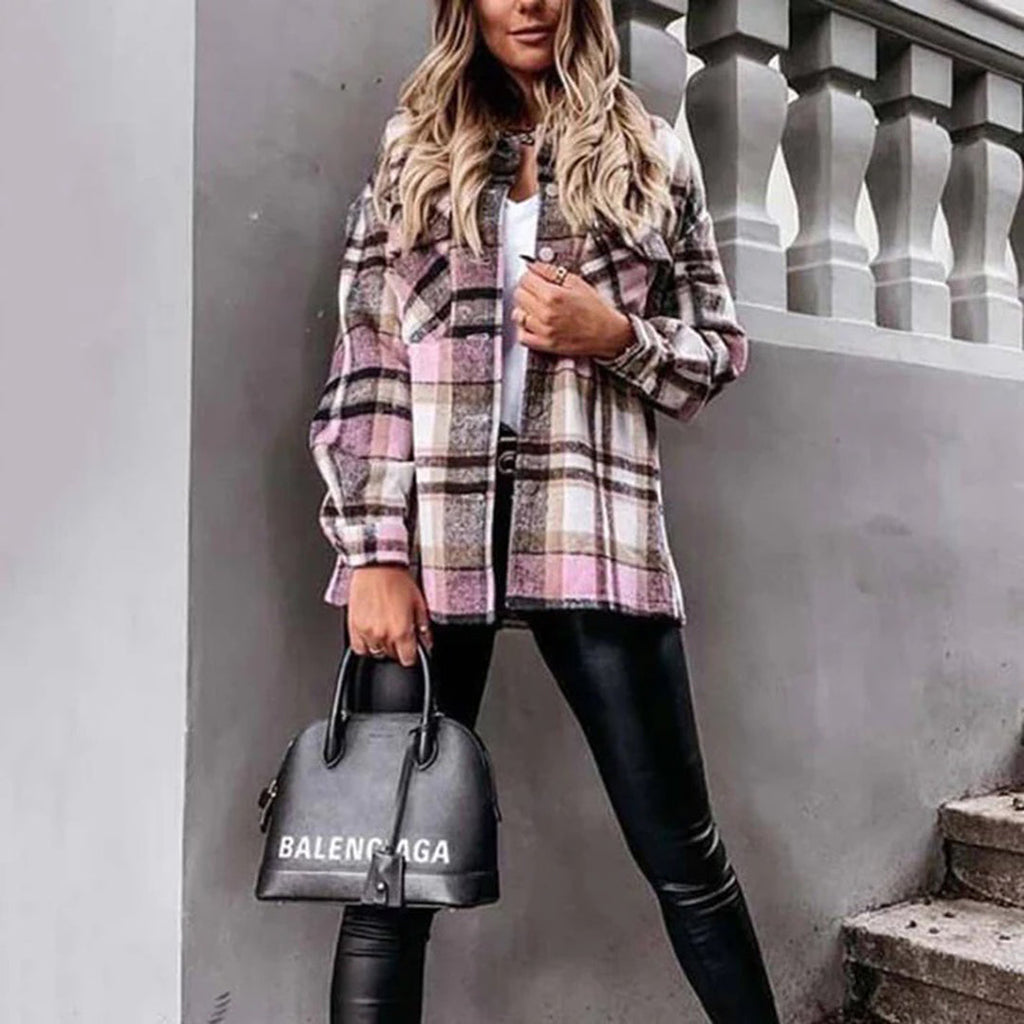 JO | Checked fall coat