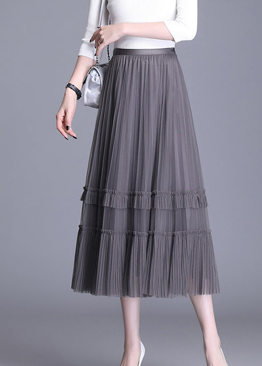 Black Tulle Tiered Fall Wear on Both Sides Skirt