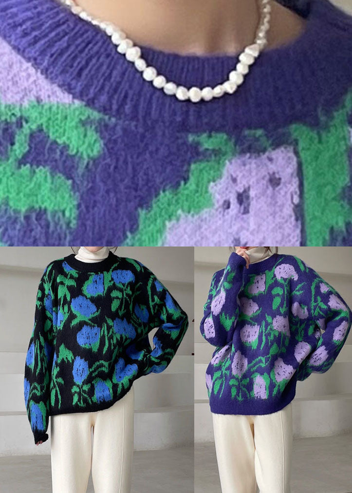 Green O-neck Cozy Knit Winter Sweaters