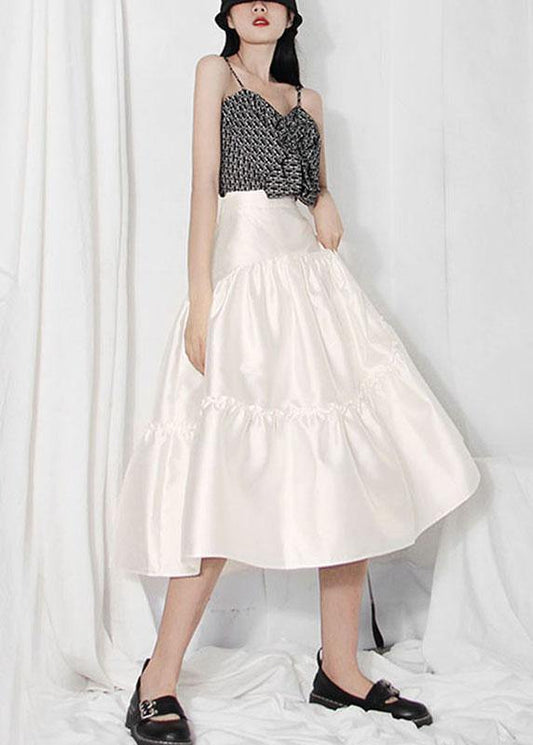Nude Asymmetrical Design Summer Tiered Skirts