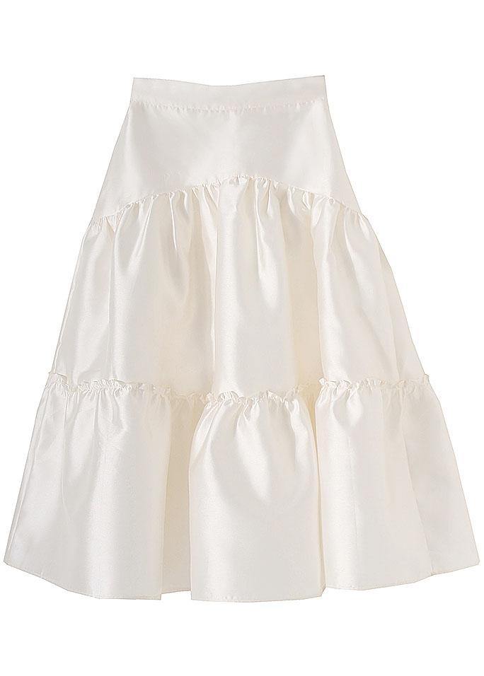 Nude Asymmetrical Design Summer Tiered Skirts