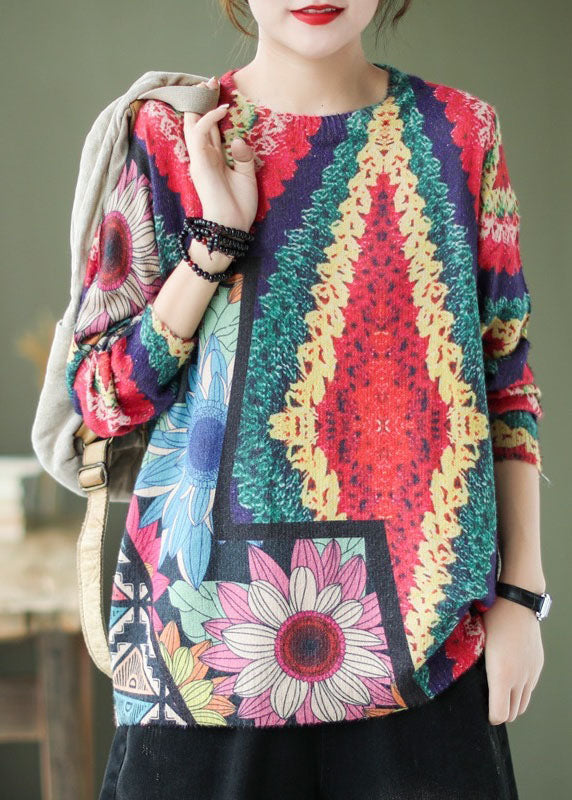 Sunflower Knit Sweater Tops