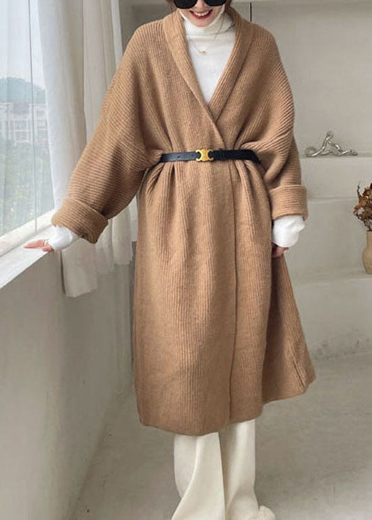 Khaki Knit Cardigan Winter
