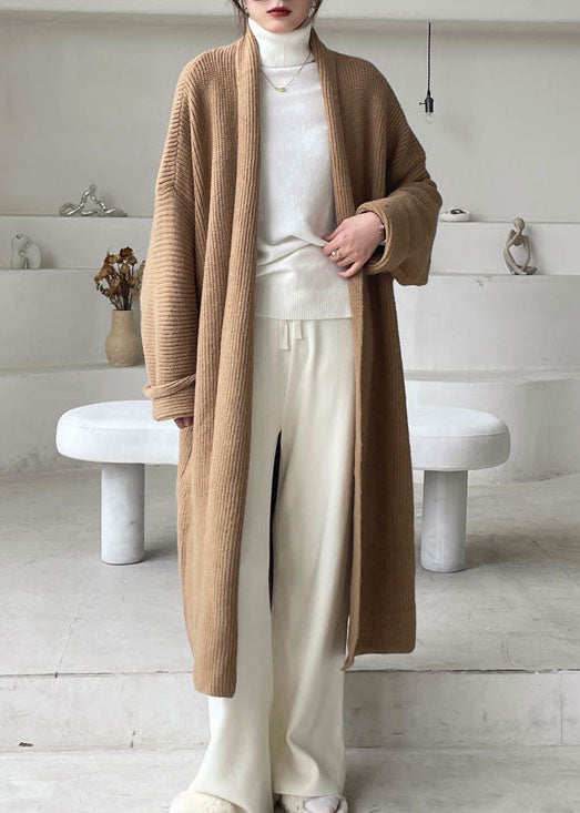 Khaki Knit Cardigan Winter