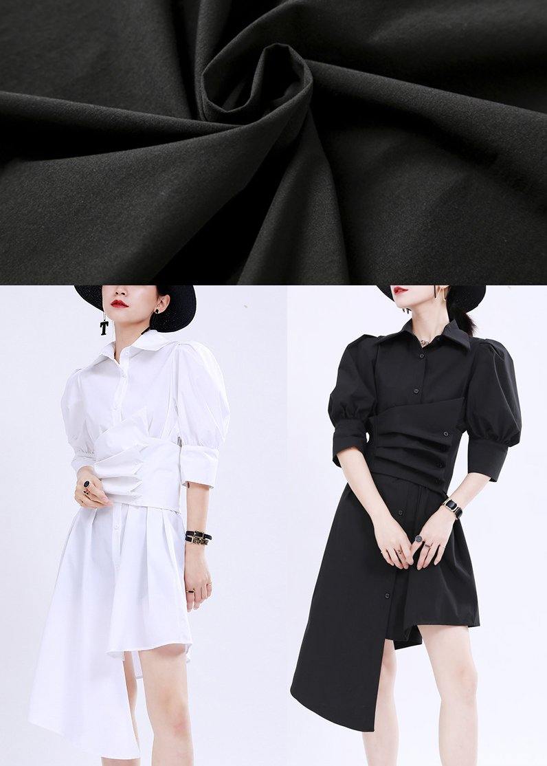 White Peter Pan Collar Mid Summer Cotton Dress