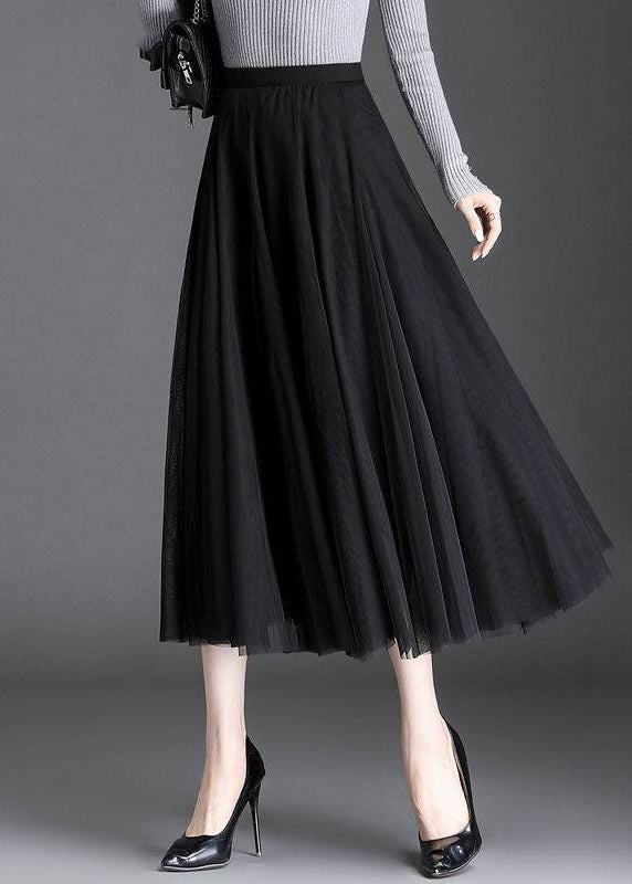 Grey Tulle a Line Skirts Spring