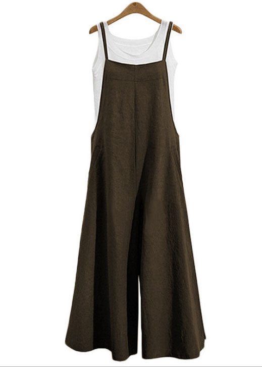 Overalls Bib Pants Loose Pockets Jumpsuit