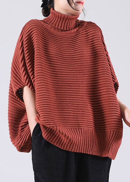 Yellow Turtle Neck Sleeveless Knit Sweaters