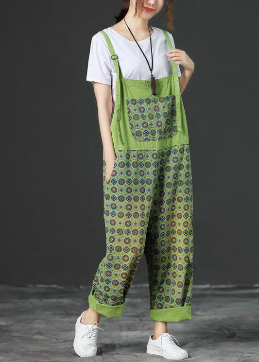 Green Wide Leg Jumpsuit Spring