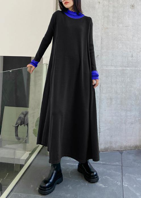 Pullover Green Sweater Dresses O Neck Extra Large Hem Diy Sweater Dresses