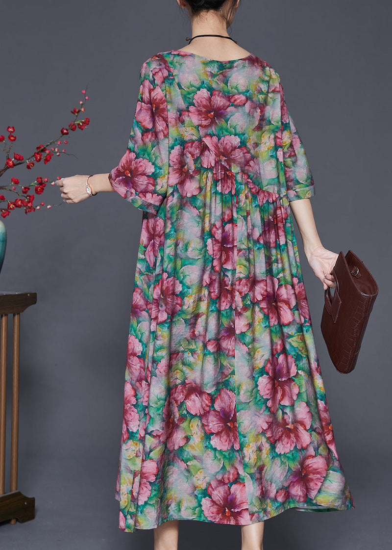 Red Dress Oversized Exra Large Hem Half Sleeve