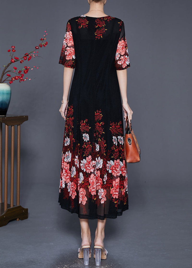 Red Tulle a Line Dress Slim Fit Exra Large Hem Summer