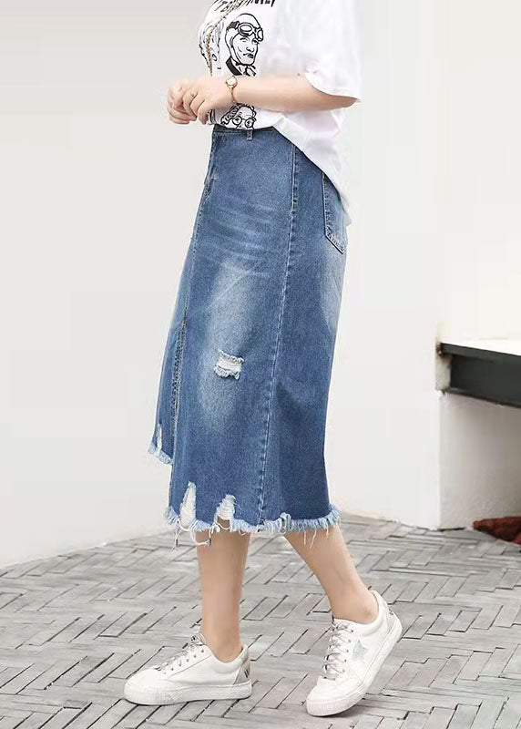 Retro Large Elastic Waist Spring New Denim Skirt