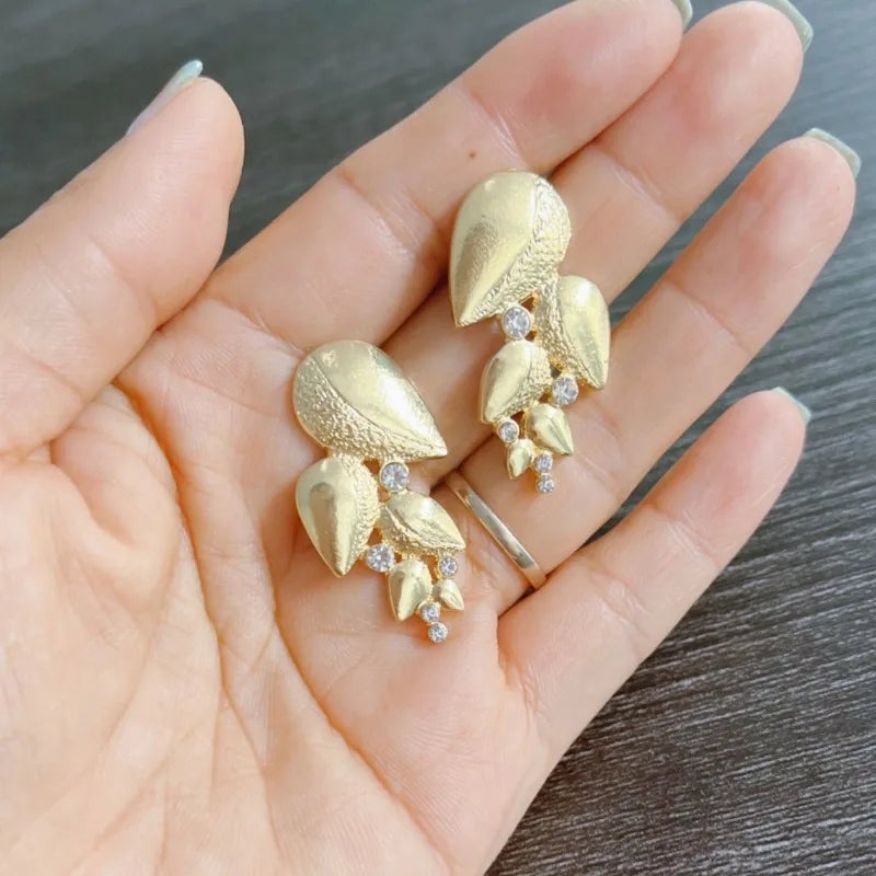 Delicate Artisan Gold Earring