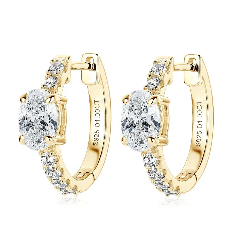 Hoop Gold Crystal Earrings