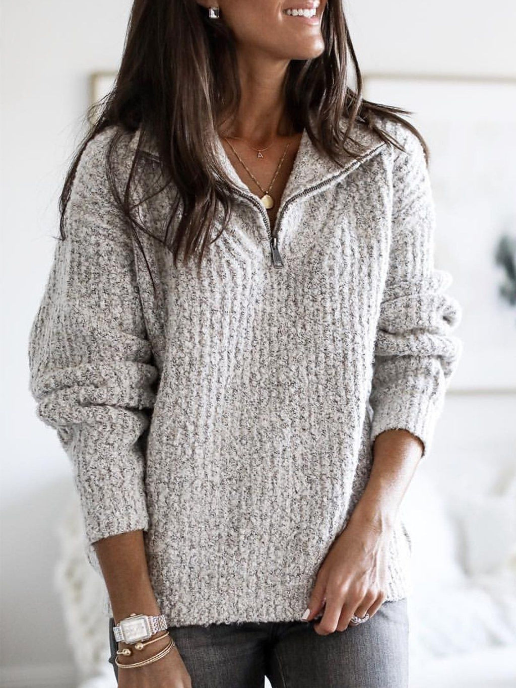 JO | Vintage sweater with zipper
