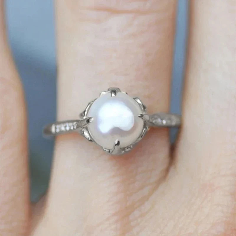 Romantic Pearl Ring for Special Moments