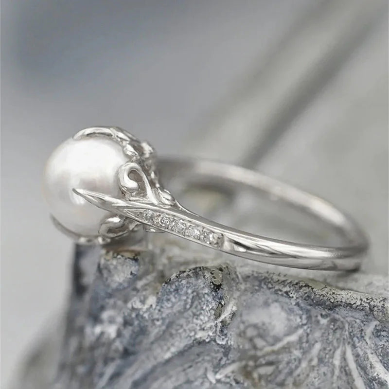 Romantic Pearl Ring for Special Moments