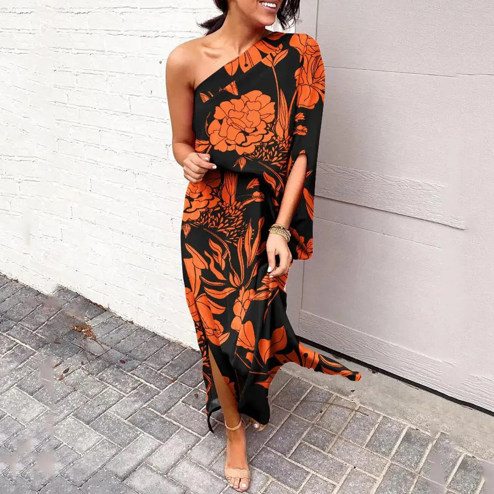 KS | Dresses with diagonal shoulders
