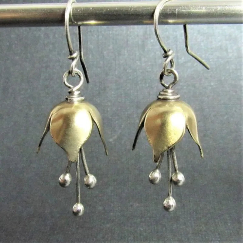 Delicate Artisan Gold Earring