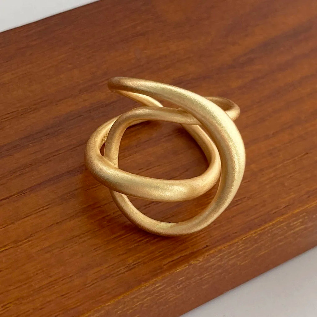 Delicate Artisan Gold Ring