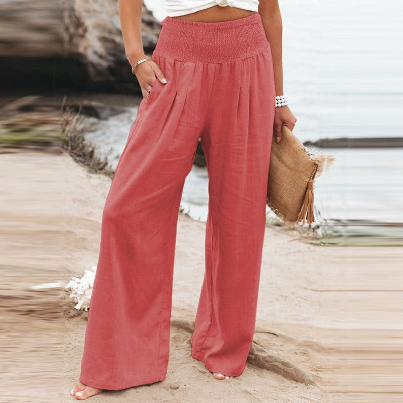 KS | Pants with wide leg and high waist