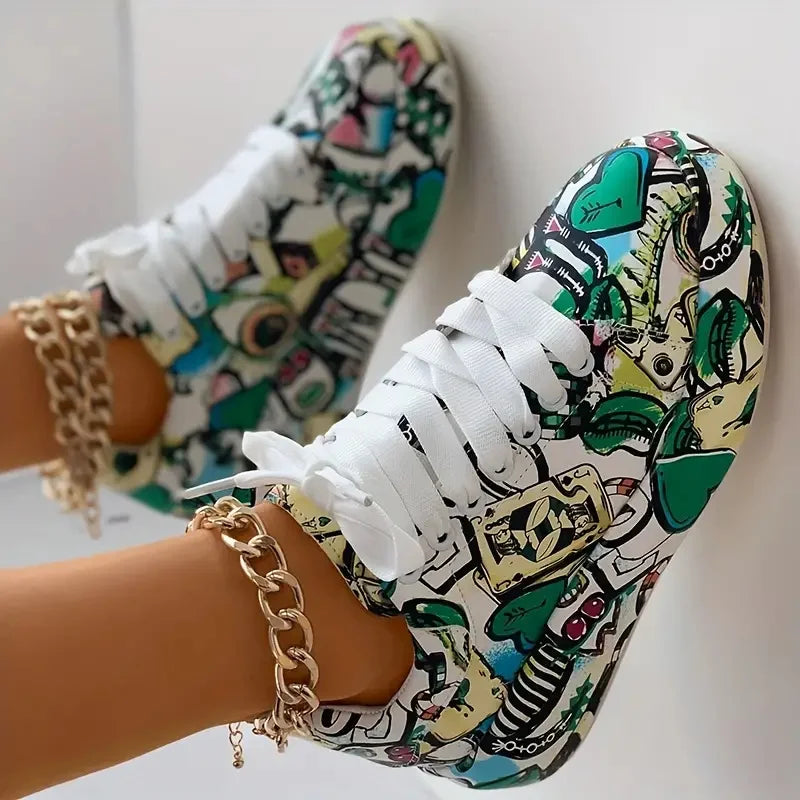 KS | Graffiti print high-top sneakers