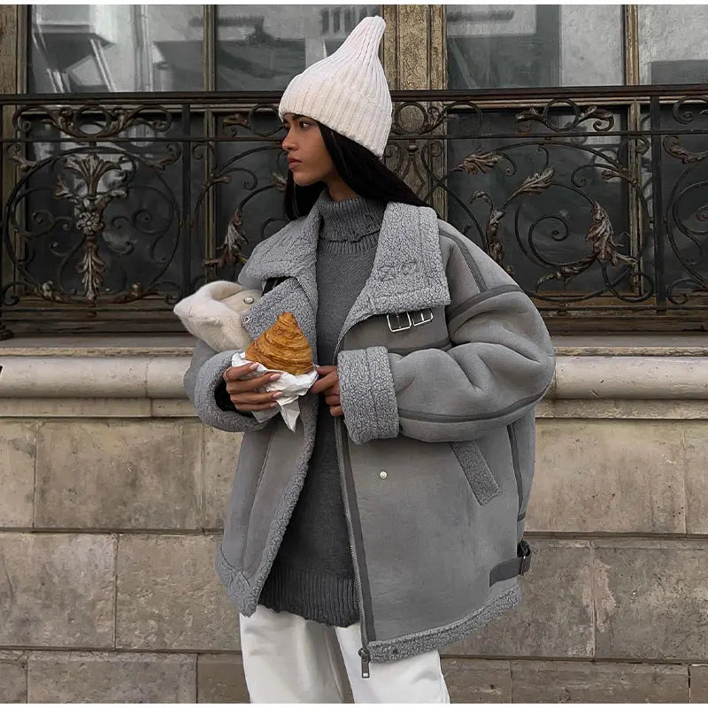 JO | Casual fur coat for women