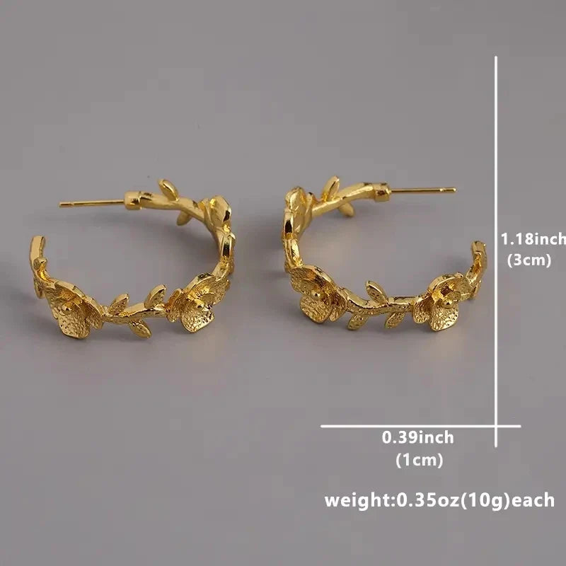 Vintage Handmade Gold Earring