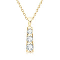 Triple Inlaid Spark Gold Necklace