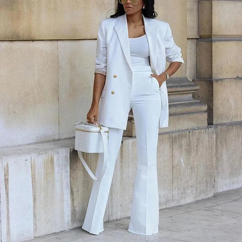 JO | Elegant - Double-breasted buttons, flared legs - Perfect for professional occasions