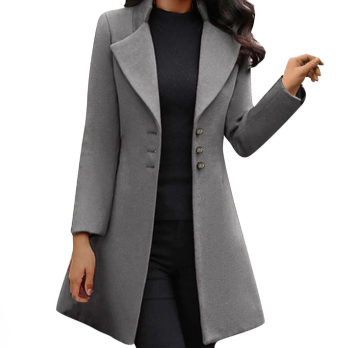 JO | Italian wool coat with long sleeves