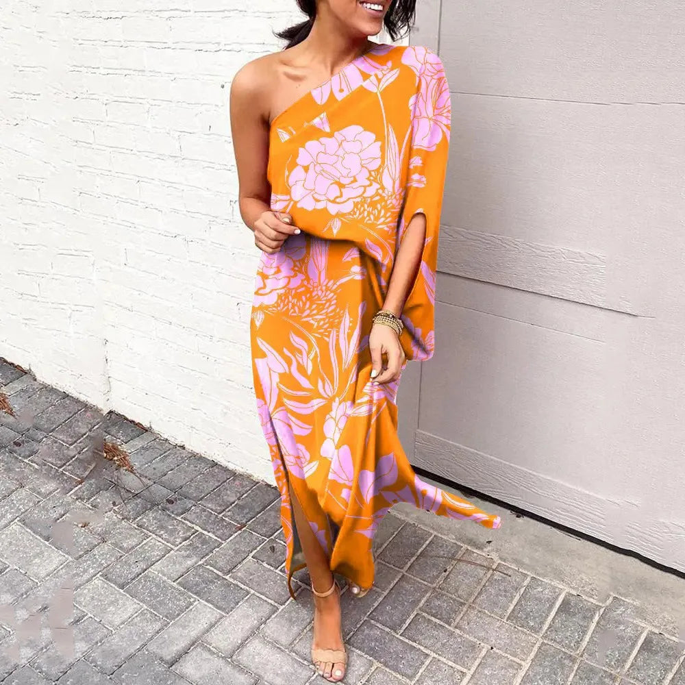KS | Dresses with diagonal shoulders