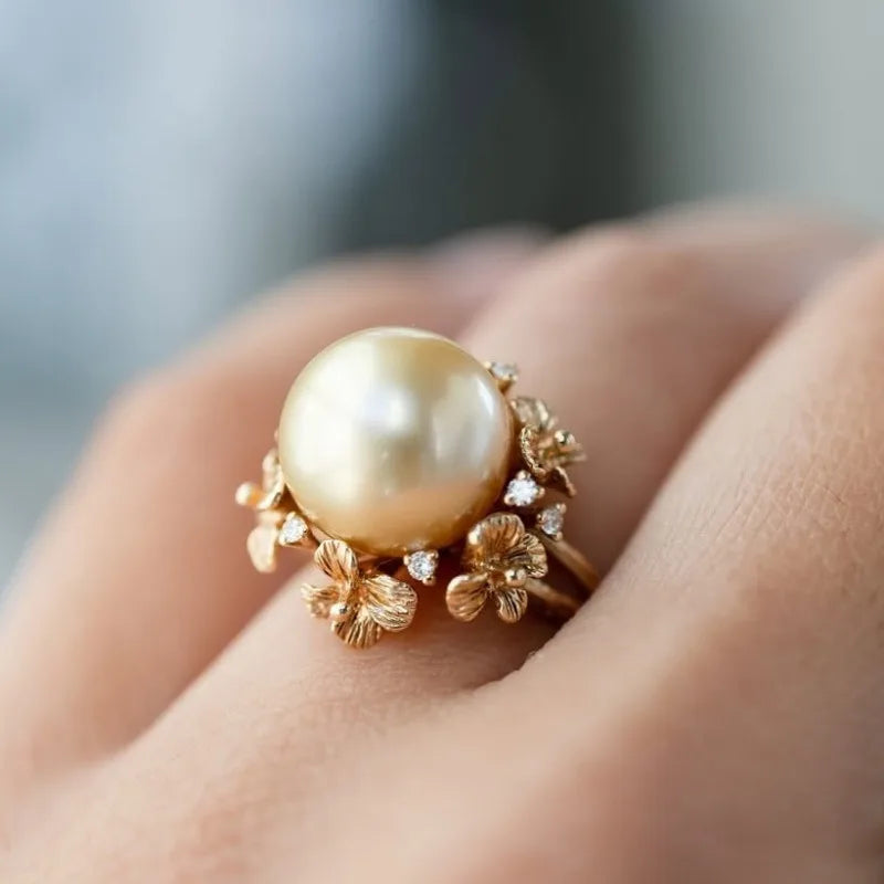 Delicate Artisan Gold Ring