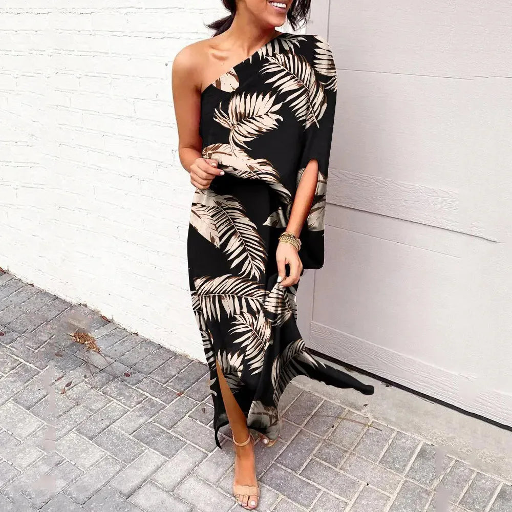 KS | Dresses with diagonal shoulders