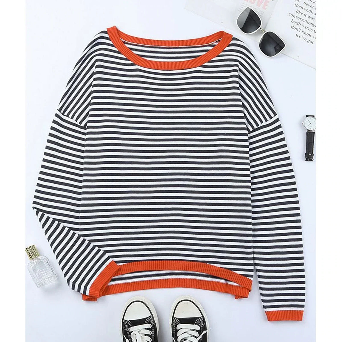 KS | Long sleeve striped cotton shirt