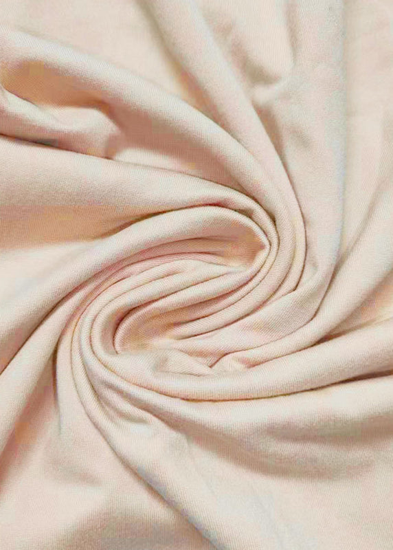 Simple Apricot Asymmetrical Cotton Spaghetti Strap Dress Sleeveless