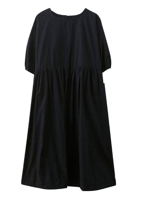 Simple Black Patchwork Vacation Long Dresses Summer