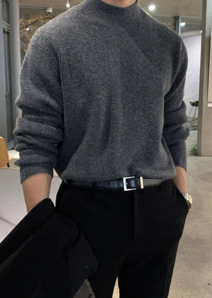 Simple Coffee Cozy Knit Sweaters Winter